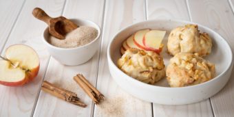 Vegane Apfel-Quark-Bällchen