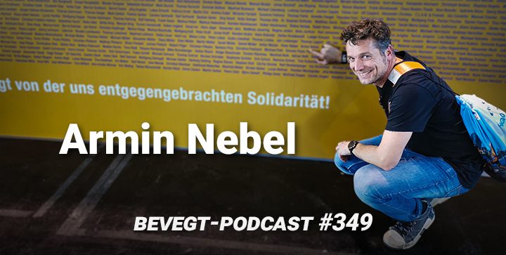 Armin Nebel vor einem Laufwettkampf