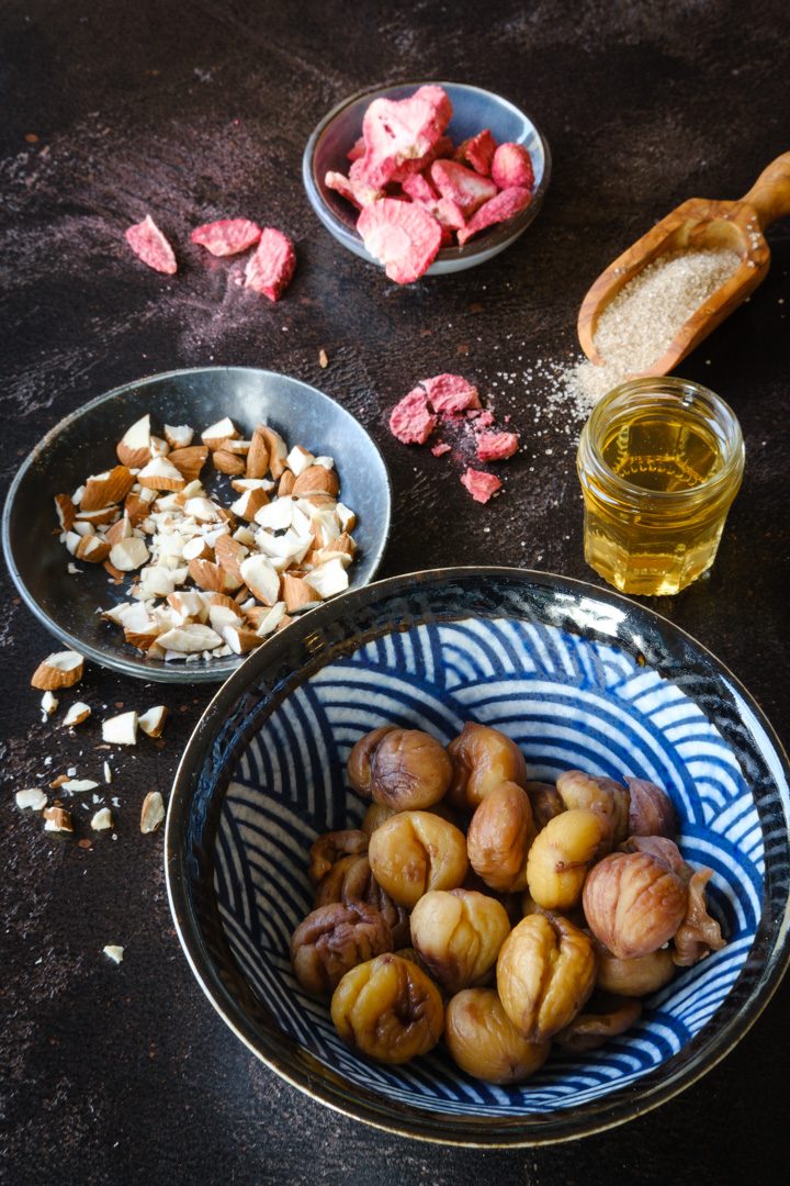 Zutaten für eine vegane Maronencreme