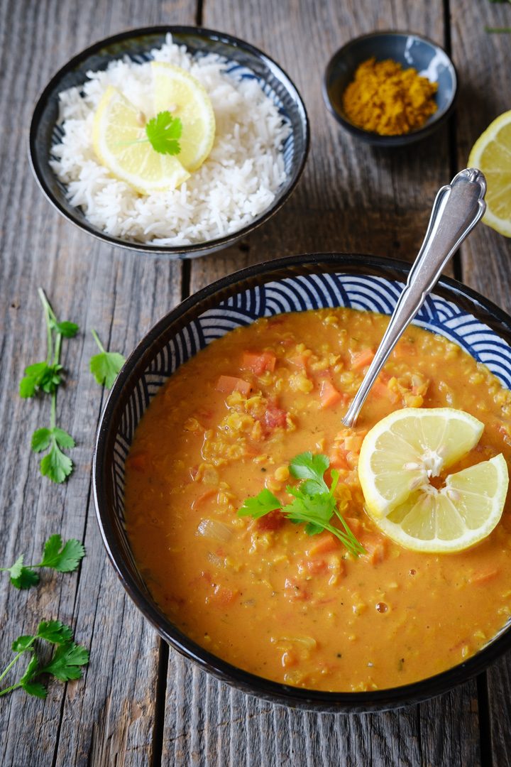Indische rote Linsensuppe (einfach, schnell und vegan) » beVegt