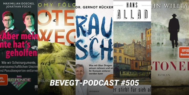 Fünf verschiedene Buchcover